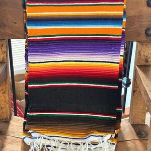 New Mexican Colorful Striped Throw Blanket